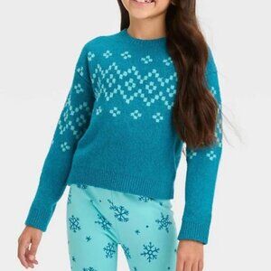 Girl’s Teal Pullover Sweater
